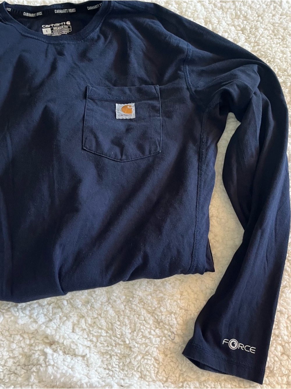 Carhartt Black Relaxed Fit Long Sleeve Tee